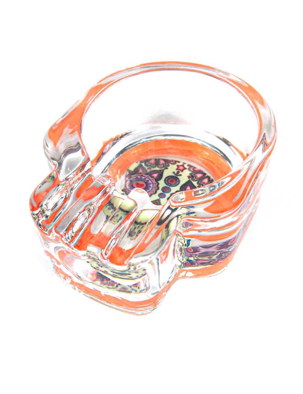 Scrumiera Glass Skull assorted Glow in the dark 1 rest 7x10cm